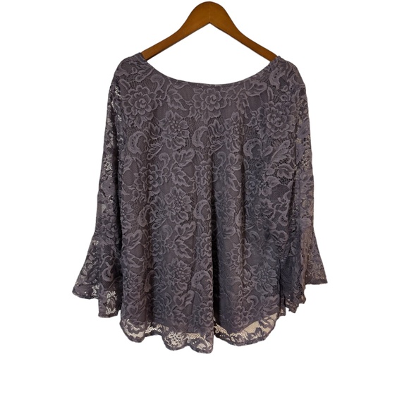 NWT Kiyonna Plus Purple Lauren Lace Top Size 0 - Picture 5 of 5